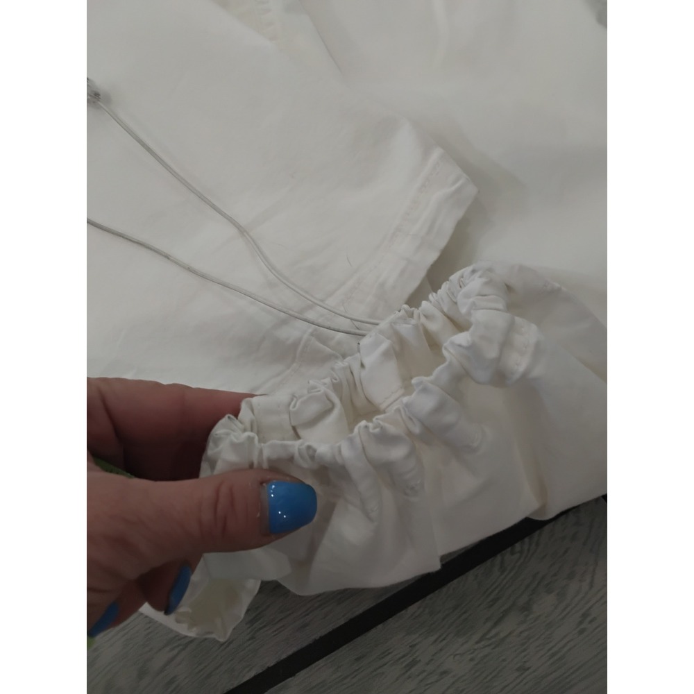 Good American Ivory White Cargo Parachute Pants Bungee Hem Size 8/29 NWT - Picture 3 of 6